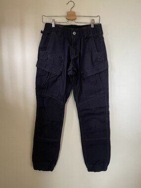 Dovetail Workwear Ready Set Cargo Pants Women's 4P Blue Jogger Elastic Waist